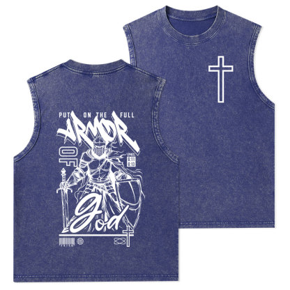 Armor Of God Christian Washed Tank Top