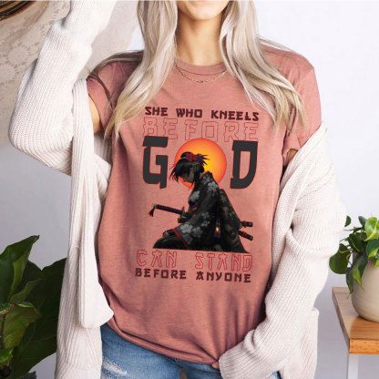She Who Kneels Before God Christian T-Shirt