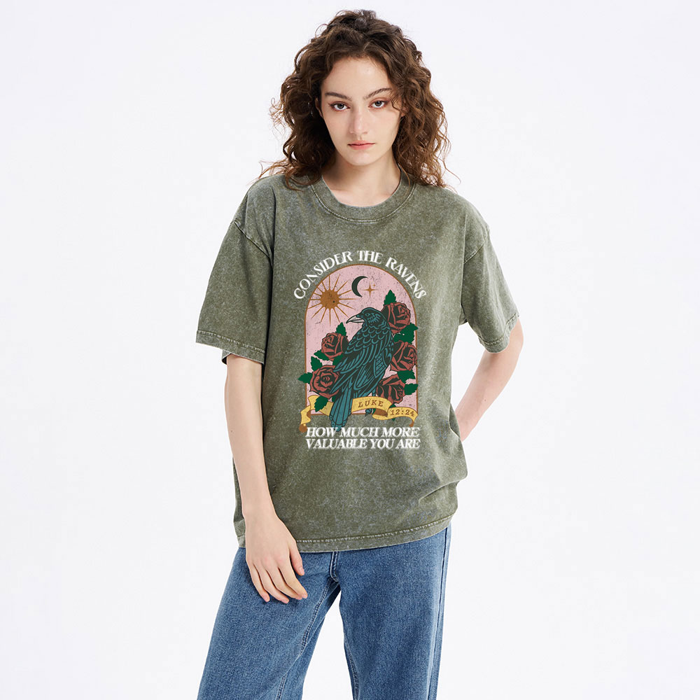 Consider The Ravens Christian Washed T-Shirt