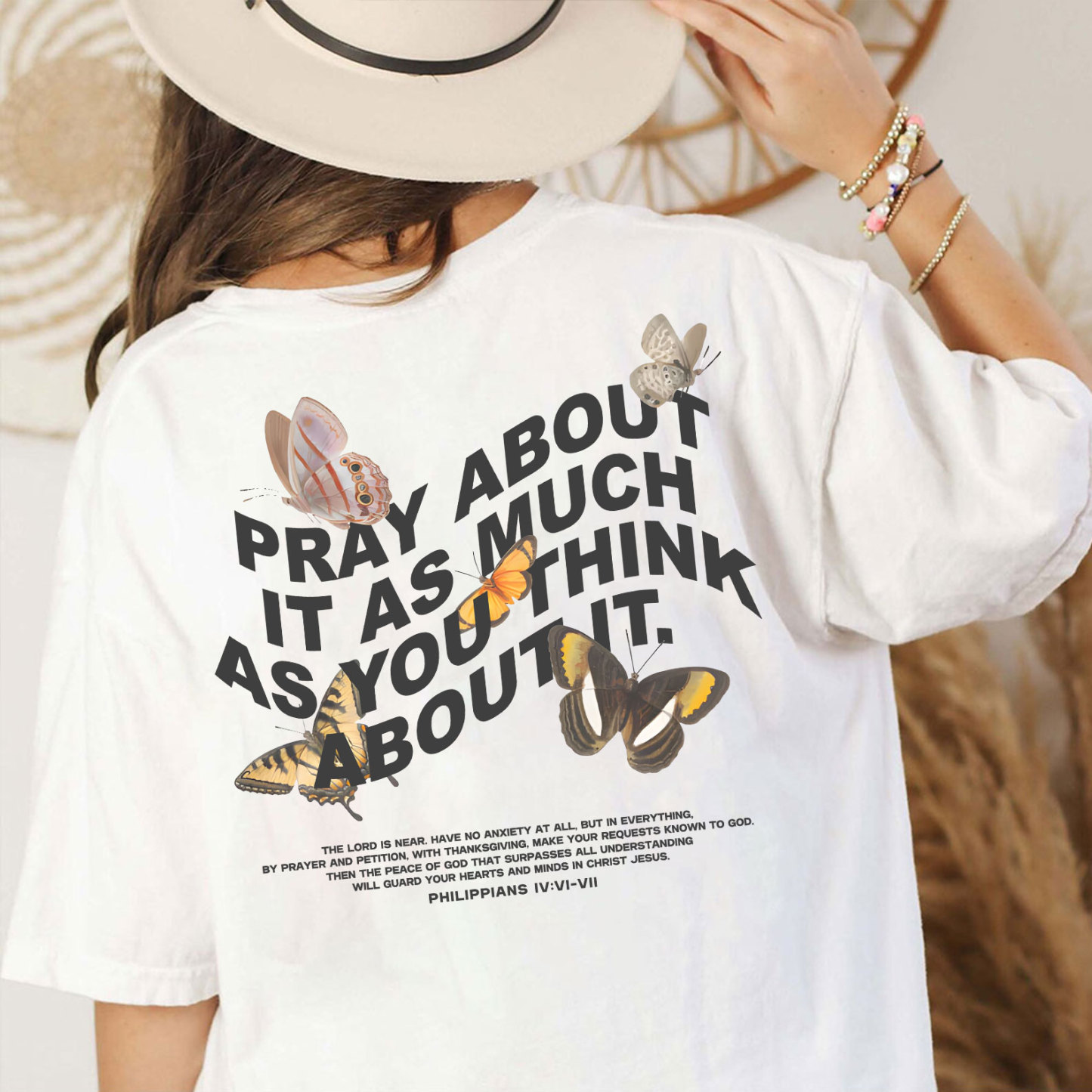 Pray About It As Much As You Think About It Christian T-Shirt