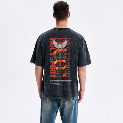 Holy Spirit Christian Washed T-Shirt