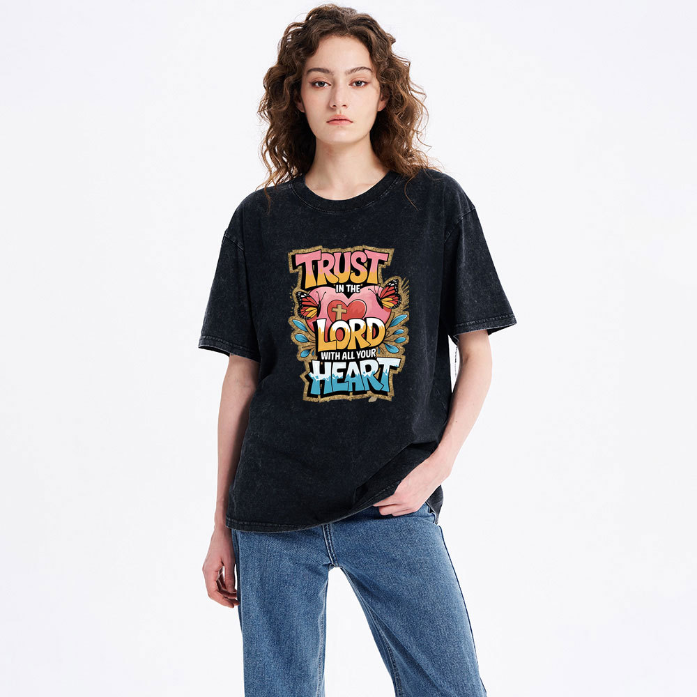 Trust In The Lord Christian Washed T-Shirt