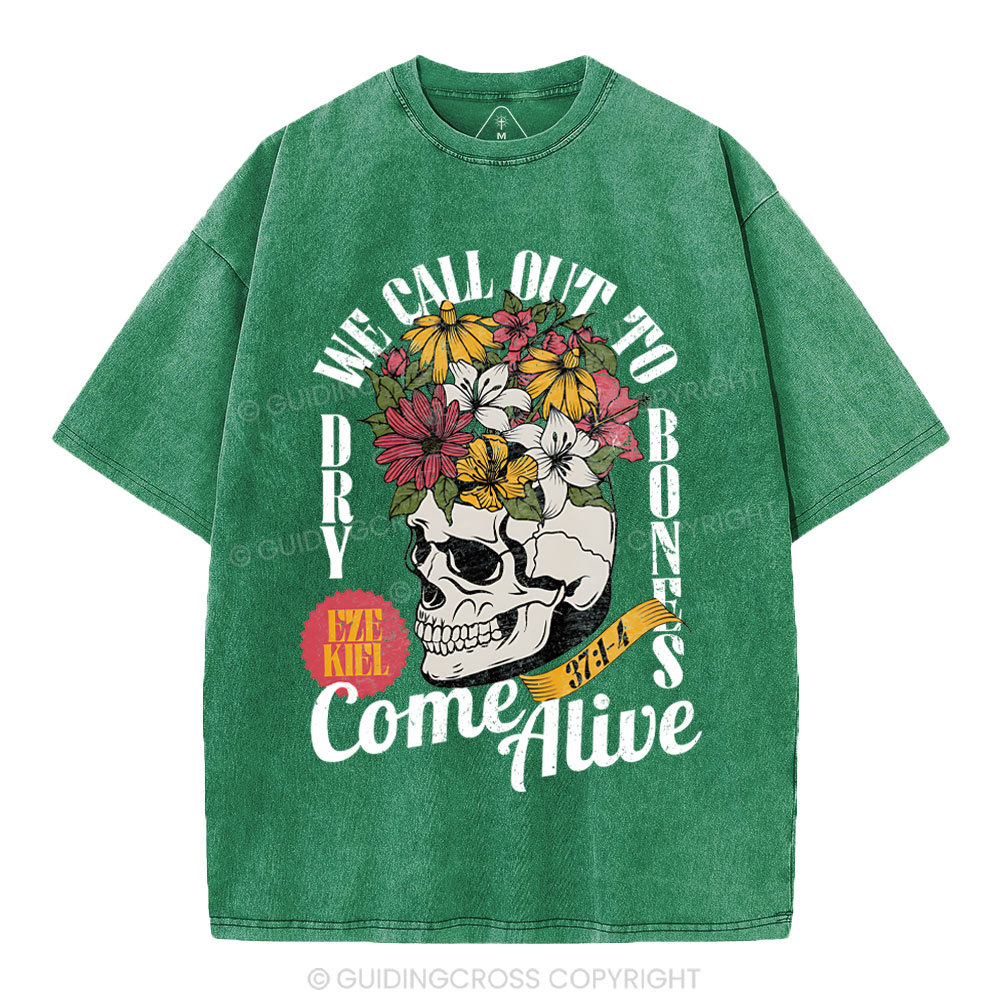 Dry Bones Come Alive Christian Washed T-Shirt