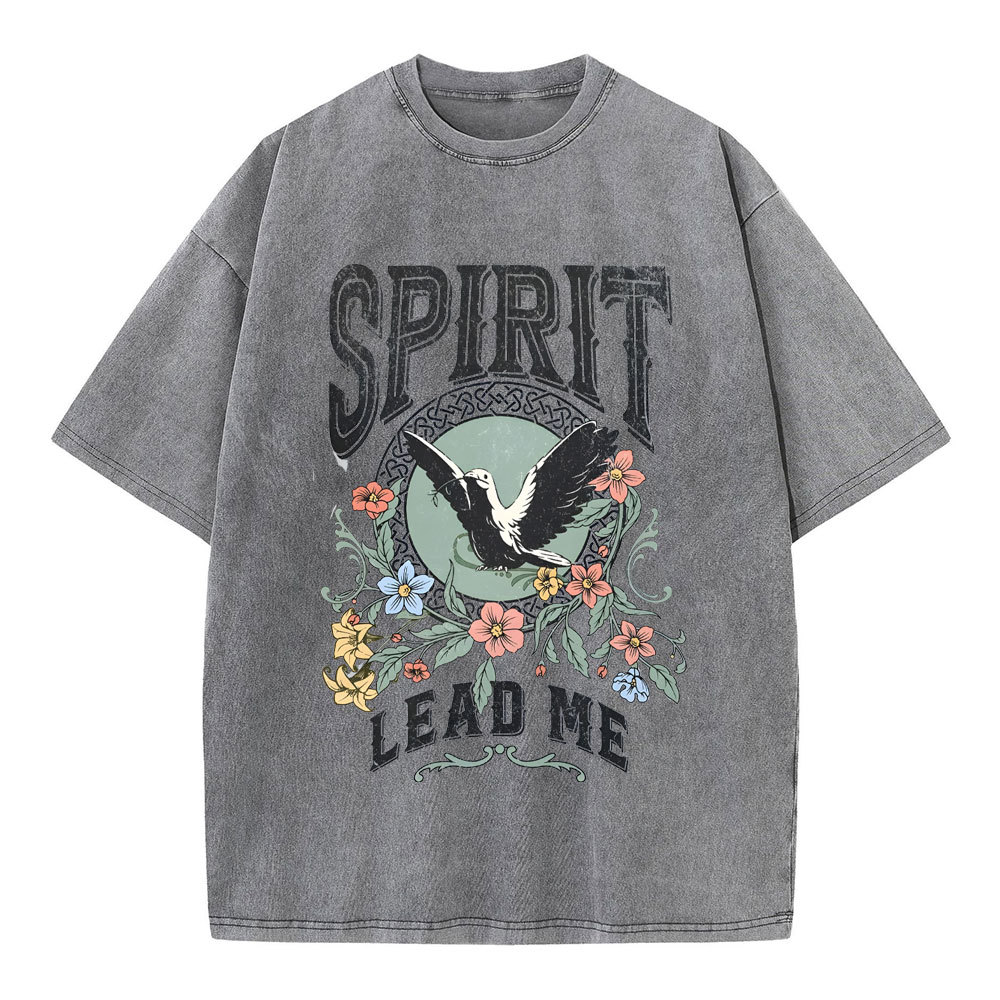 Spirit Lead Me Christian Washed T-Shirt