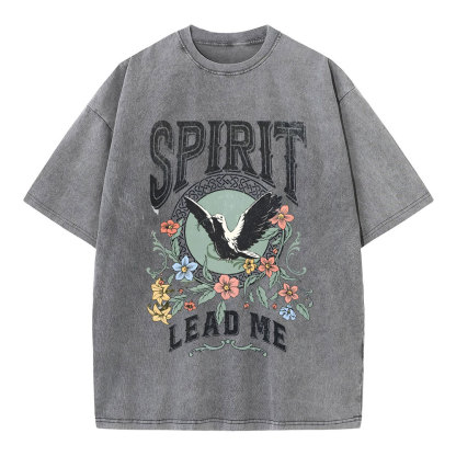 Spirit Lead Me Christian Washed T-Shirt