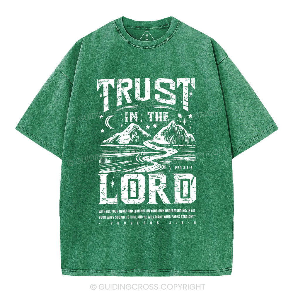 Trust In The Lord Christian Washed T-Shirt
