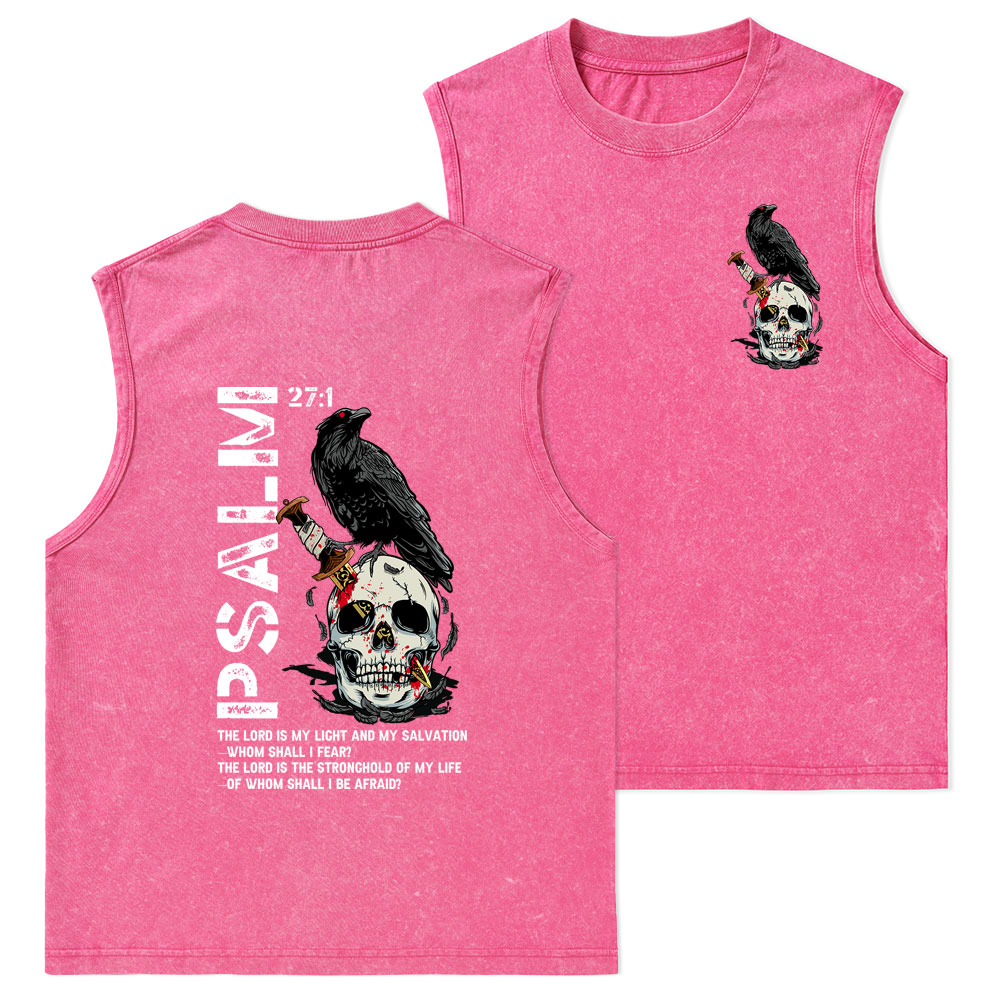 The Lord Is My Salvation Christian Washed Tank Top