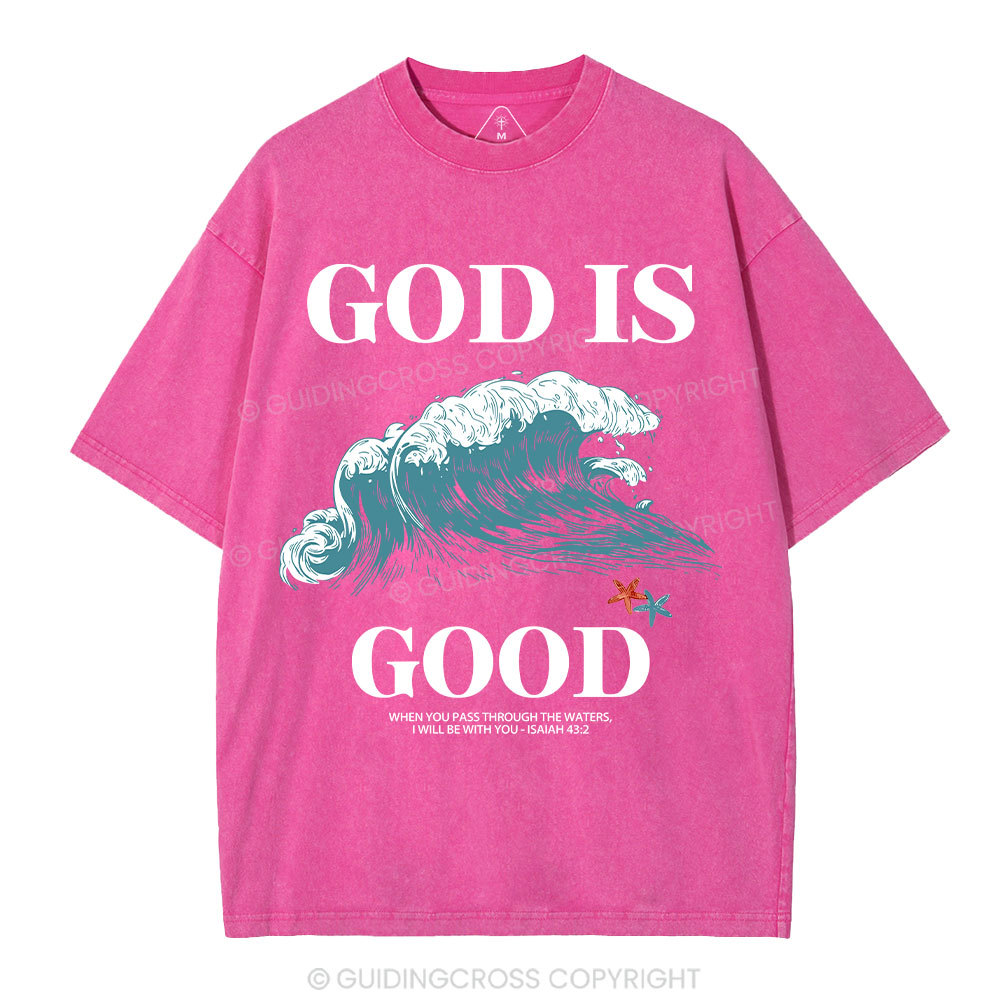 God Is Good Christian Washed T-Shirt