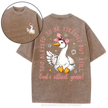 God's Silliest Goose Christian Washed T-Shirt