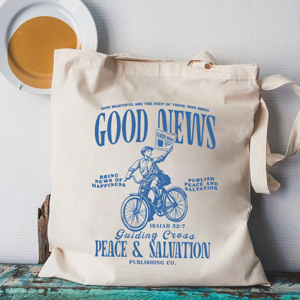 Good News Christian Canvas Tote Bag