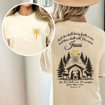 And She Shall Bring Forth A Son Christian Wahsed T-Shirt