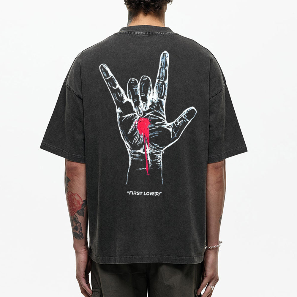 First Love Christian Washed T-Shirt