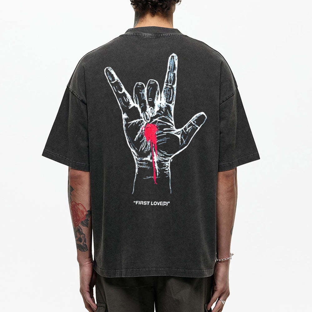 First Love Christian Washed T-Shirt