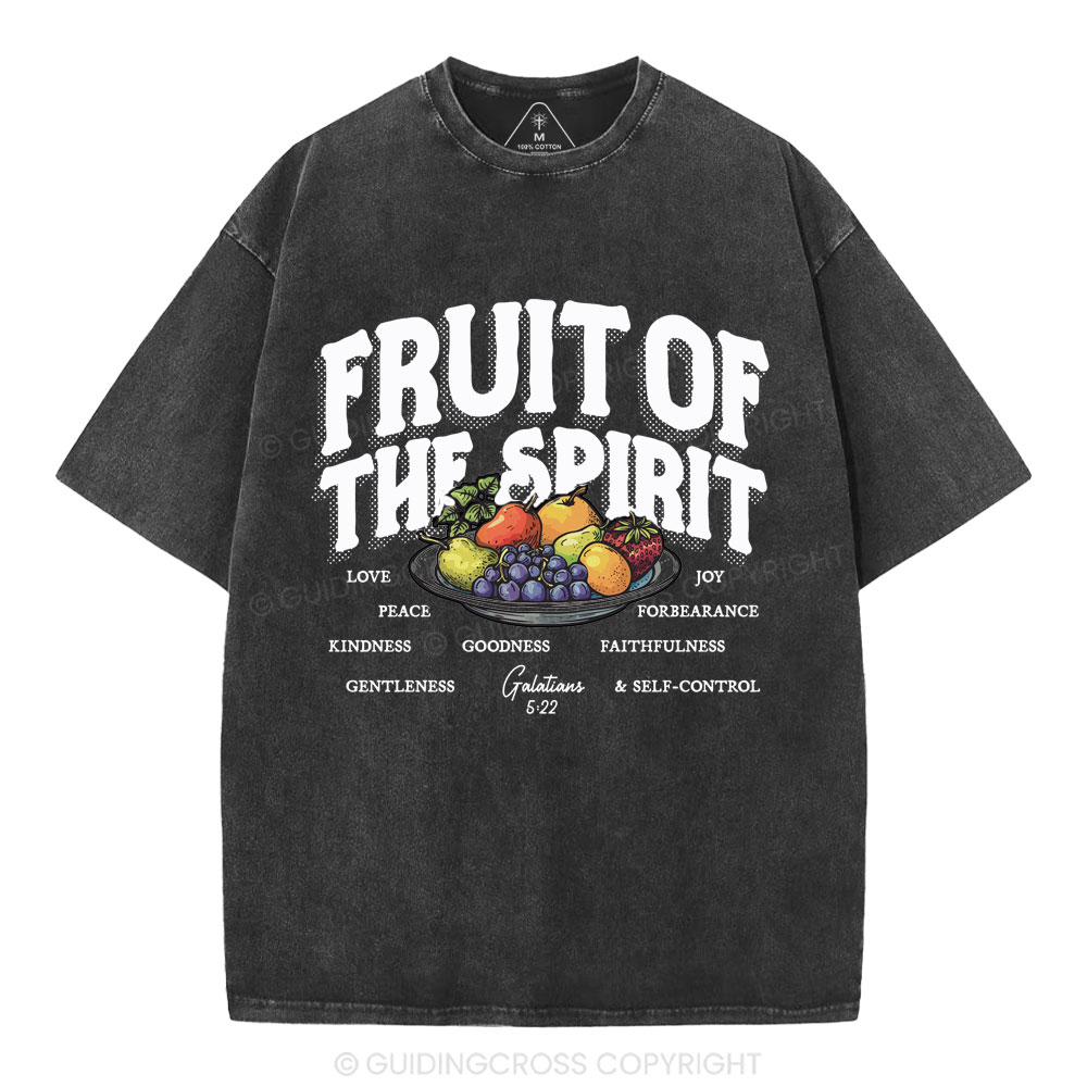 Fruit Of The Spirit Christian Washed T-Shirt