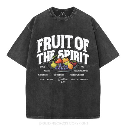 Fruit Of The Spirit Christian Washed T-Shirt