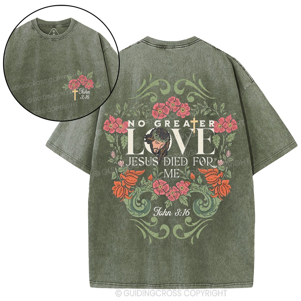 No Greater Love Christian Washed T-Shirt