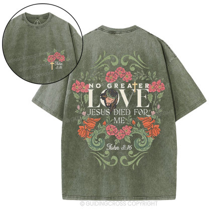 No Greater Love Christian Washed T-Shirt