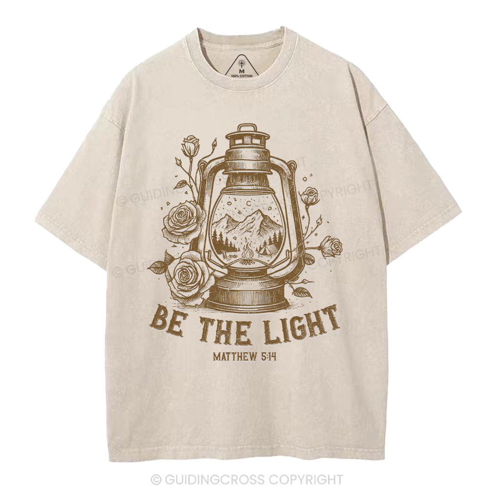 Be The Light Christian Washed T-Shirt