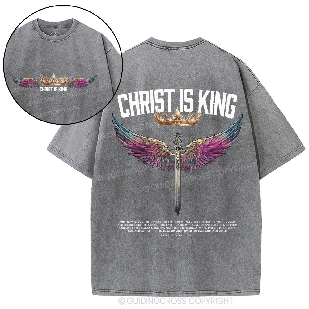 Christ Is King Christian Washed T-Shirt