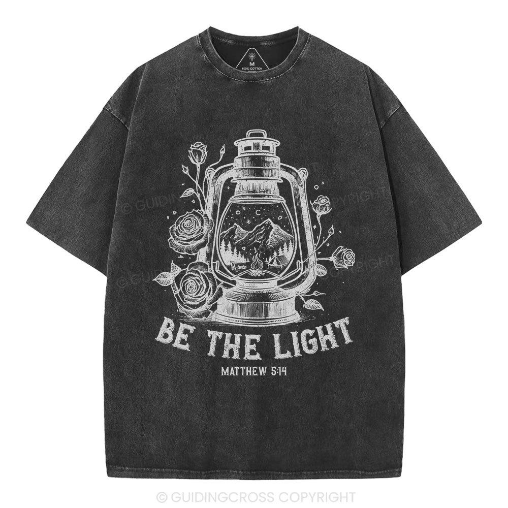 Be The Light Christian Washed T-Shirt