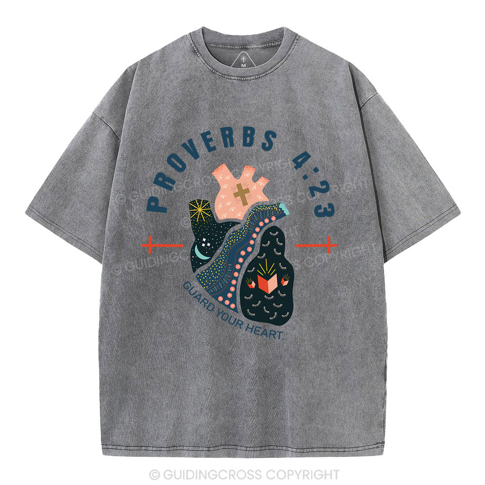 Guard Your Heart Christian Washed T-Shirt