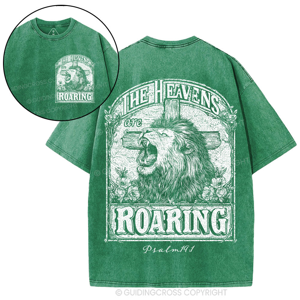 The Heavens Are Roaring Christian Washed T-Shirt