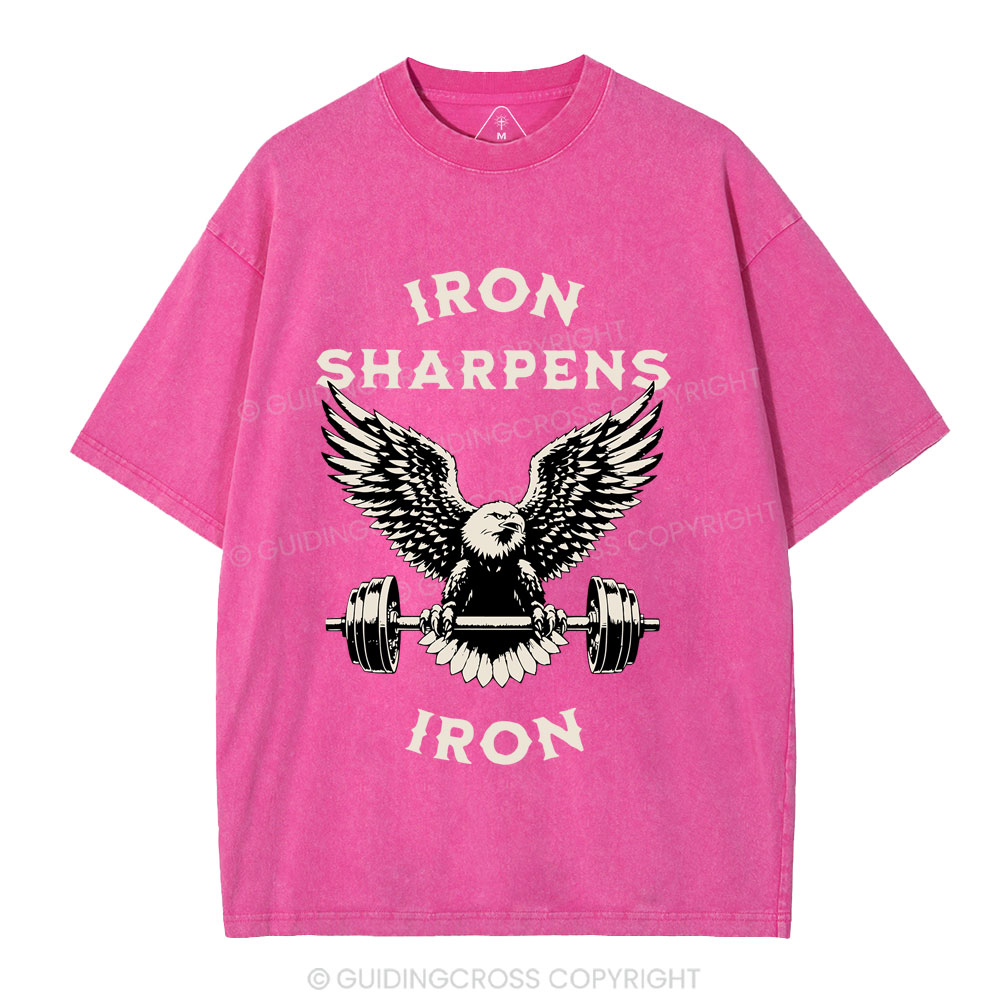 Iron Sharpens Christian Washed T-Shirt