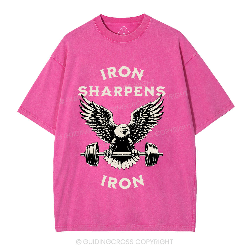 Iron Sharpens Christian Washed T-Shirt