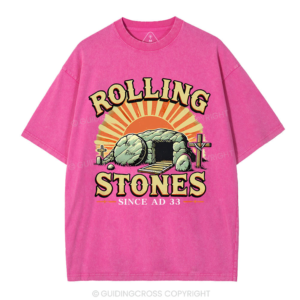 Rolling Stone Street Christian Washed T-Shirt Sale - GuidingCross