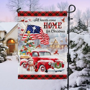 Image of All Hearts Come Home For Christmas Flag