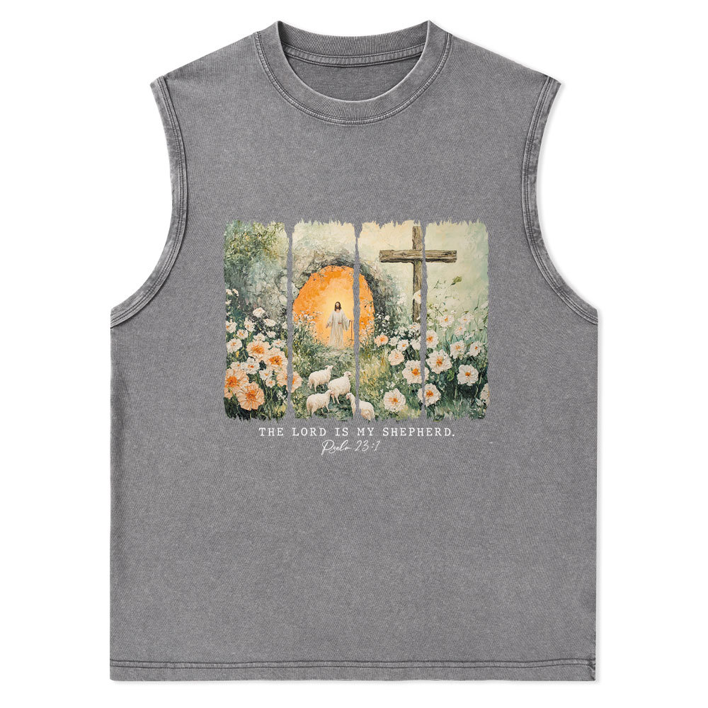 The Lord Is My Sheperd Christian Washed Tank Top