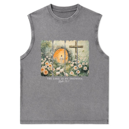 The Lord Is My Sheperd Christian Washed Tank Top