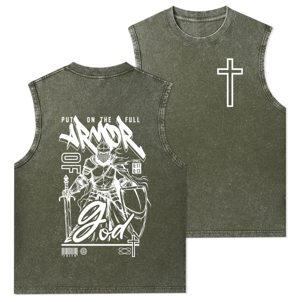 Armor Of God Christian Washed Tank Top