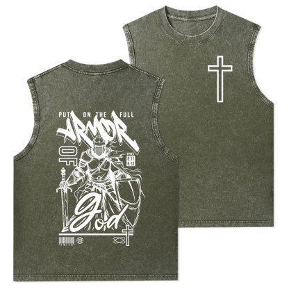 Armor Of God Christian Washed Tank Top