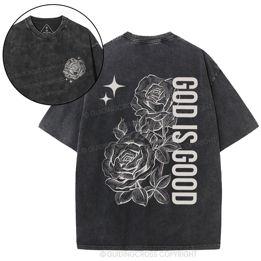 God Is Good Christian Washed T-Shirt