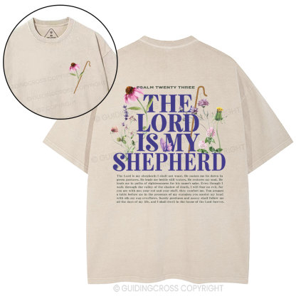 The Lord Is My Shepherd Christian Washed T-Shirt
