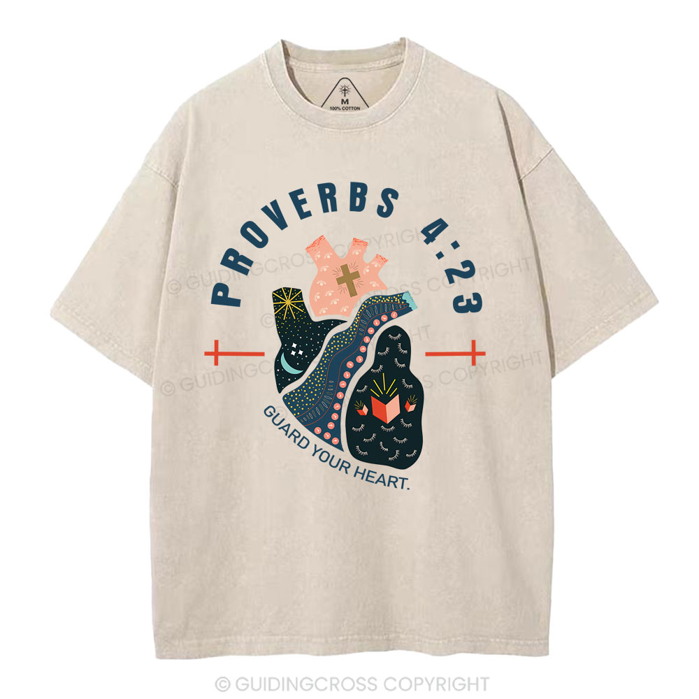 Guard Your Heart Christian Washed T-Shirt
