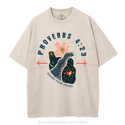 Guard Your Heart Christian Washed T-Shirt