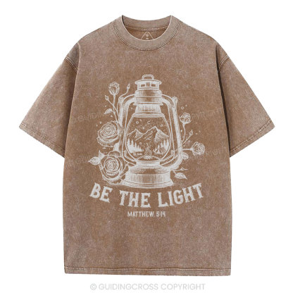 Be The Light Christian Washed T-Shirt