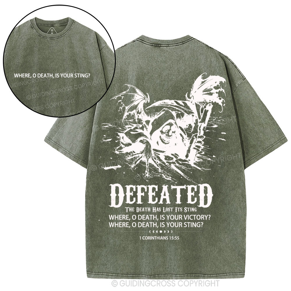 The Death Has Lost Its Sting Christian Washed T-Shirt