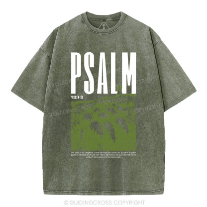 The Lord Is My Shepherd Christian Washed T-Shirt