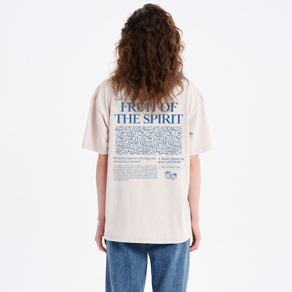Fruit Of Spirit Christian Washed T-Shirt