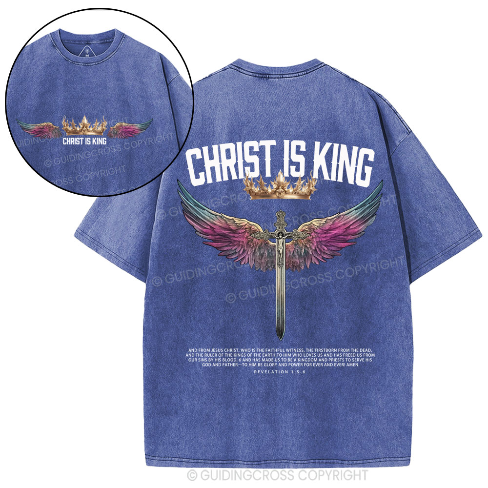 Christ Is King Christian Washed T-Shirt