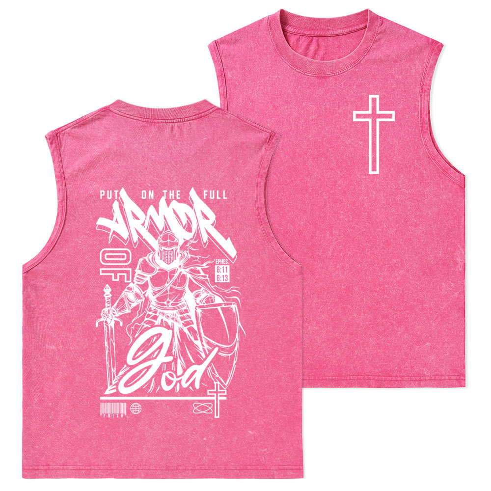 Armor Of God Christian Washed Tank Top