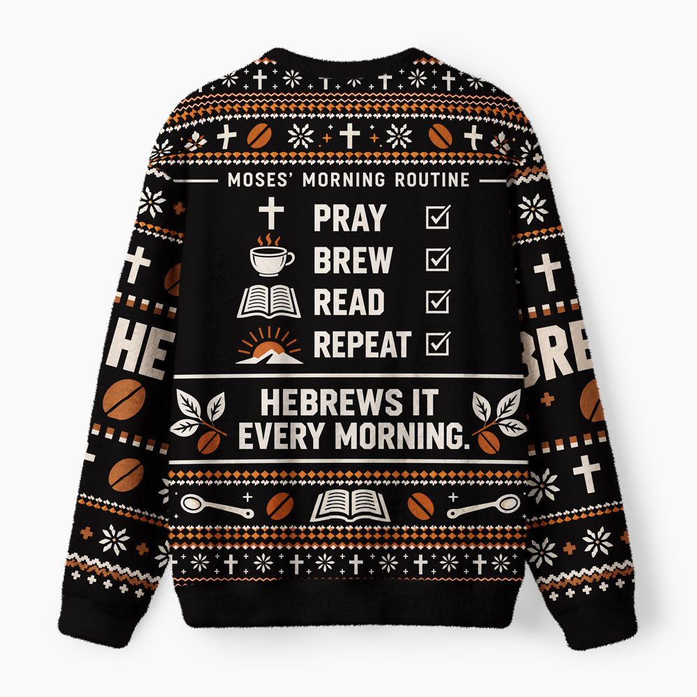 How Does Moses Make His Coffee Christian Lightweight Sweater