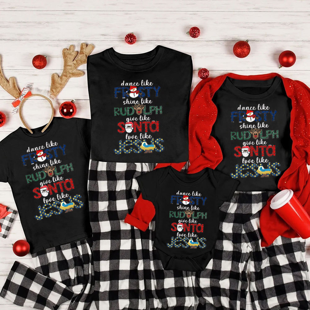 Dance Like Frosty Christmas Family Matching Shirts