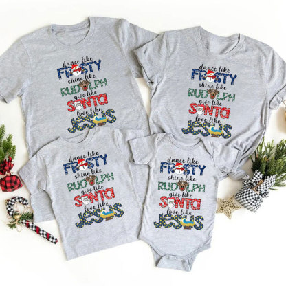 Dance Like Frosty Christmas Family Matching Shirts