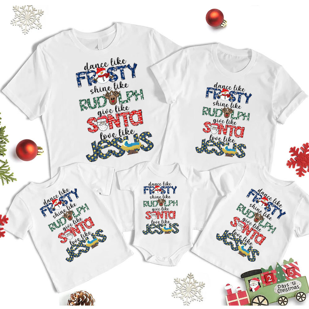 Dance Like Frosty Christmas Family Matching Shirts