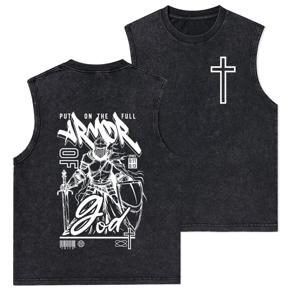 Armor Of God Christian Washed Tank Top