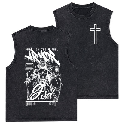 Armor Of God Christian Washed Tank Top